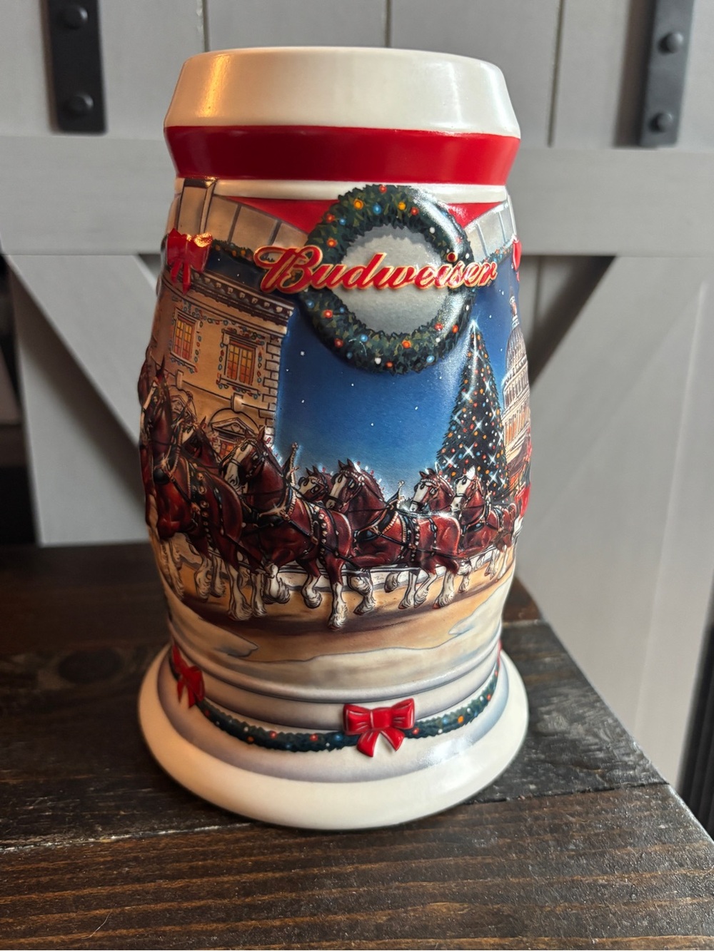 2001 Budweiser Holiday Stein – “Holiday at the Capitol”